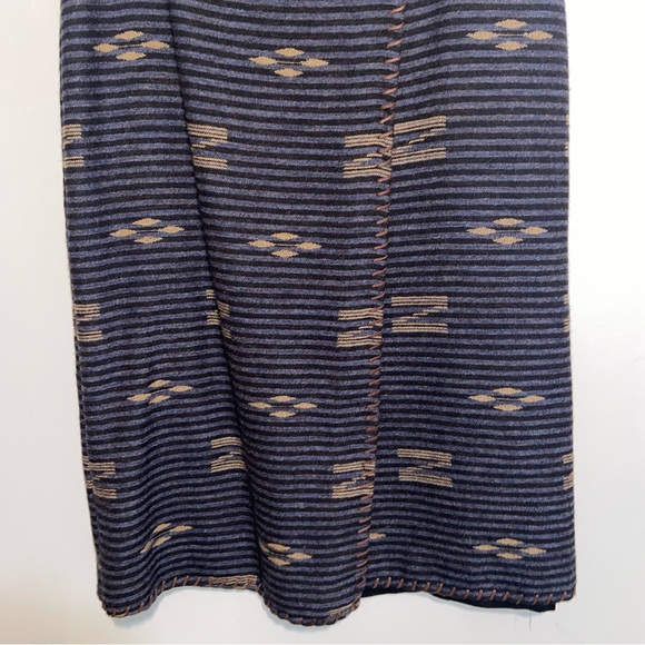 Lauren Ralph Lauren Skirt Size 14P  Southwestern Indian Blanket Wrap Wool Concho - Picture 9 of 14